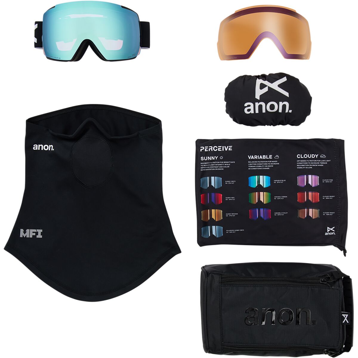 スキー・スノーボードアクセサリー anon m5 LOW BRIDGE MFI Anon M5S MFI Low Bridge Fit Goggles | evo
