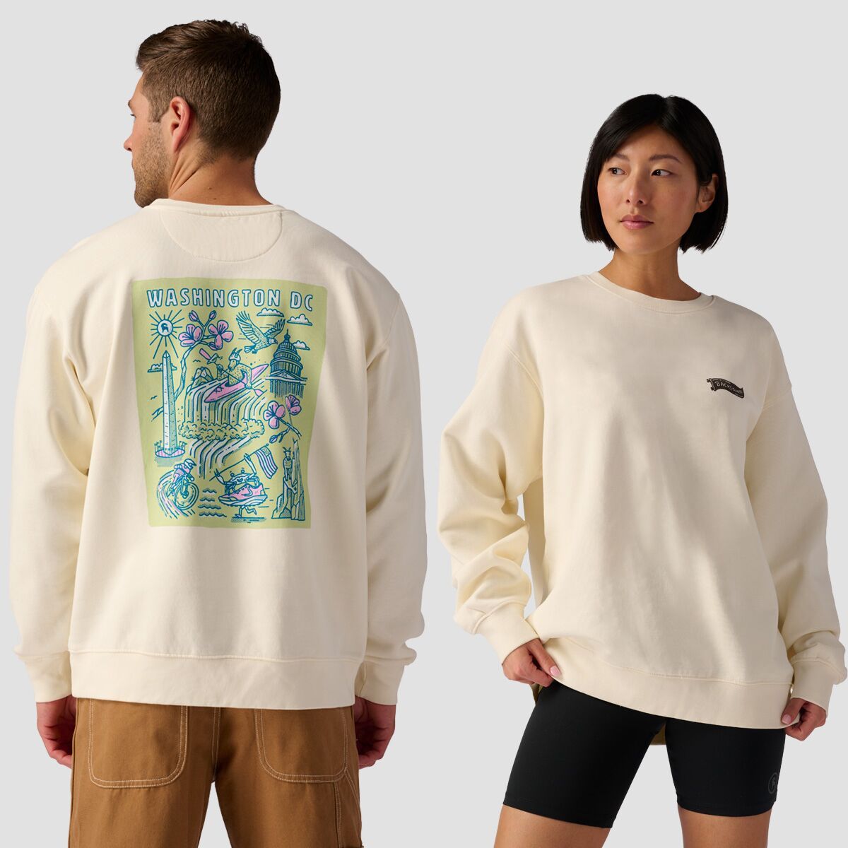 Washington DC Poster Crew Sweatshirt
