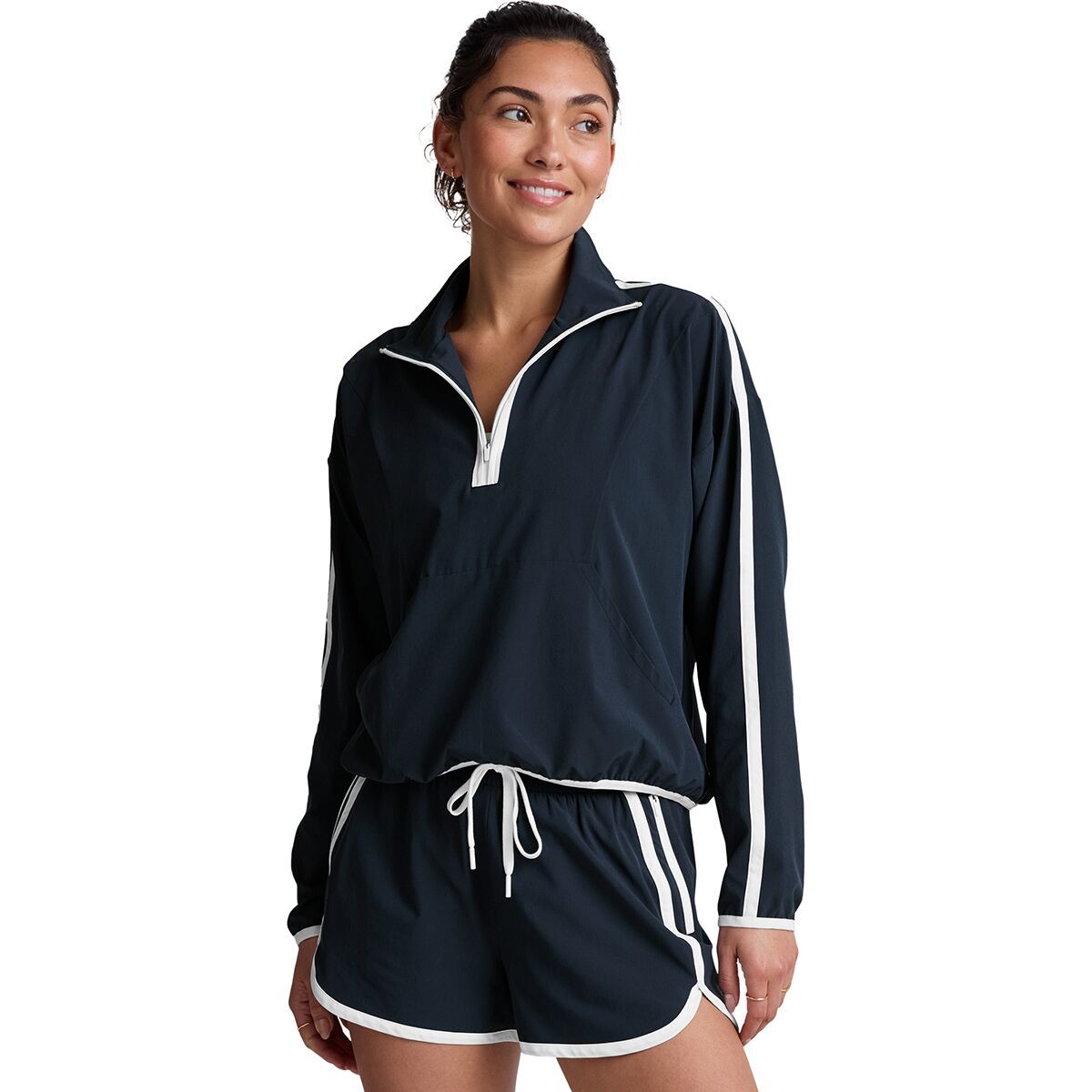 Contrast 1/2-Zip Pullover - Women's