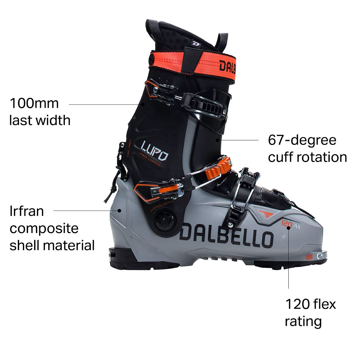 Dalbello Sports Lupo AX 120 Alpine Touring Ski Boot - 2023 - Ski