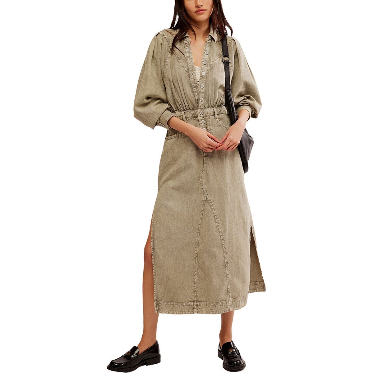 Mad Love Denim Midi Dress - Women's