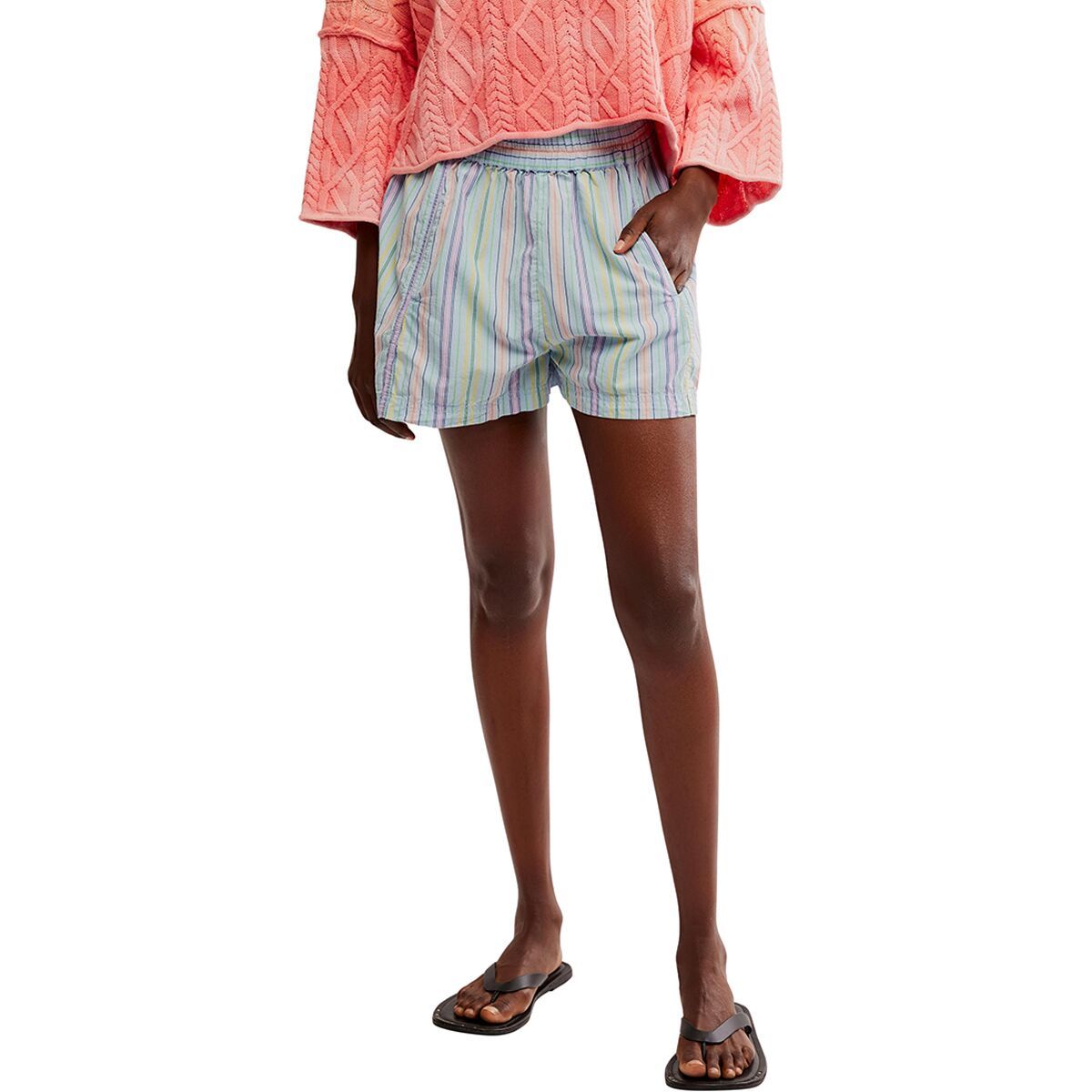 Get Free Striped Pull On Short - Women's
