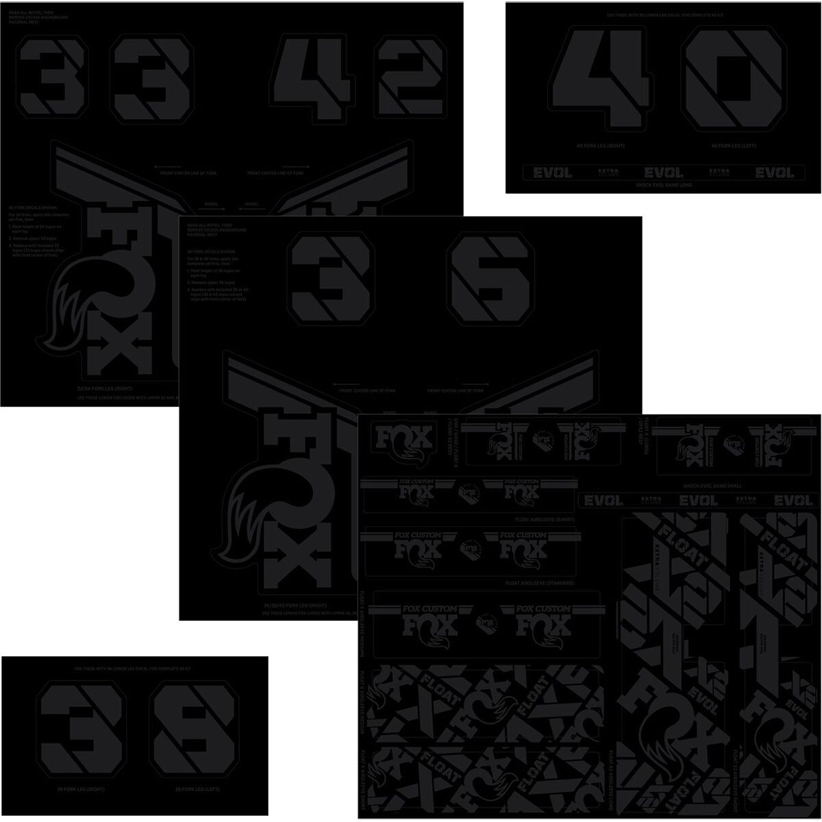 Fork & Shock Decal Kit