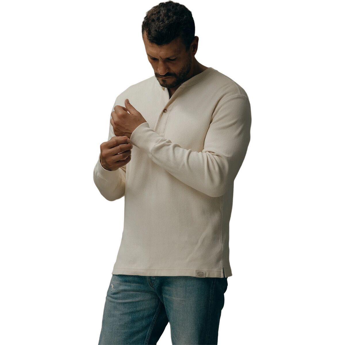 Waffle Knit Henley - Men's