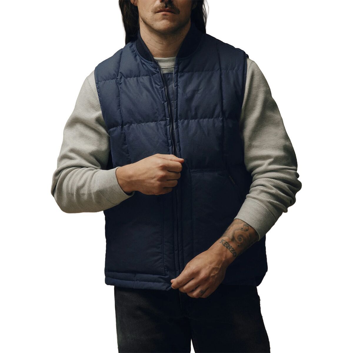 Waxed Down Vest - Men's