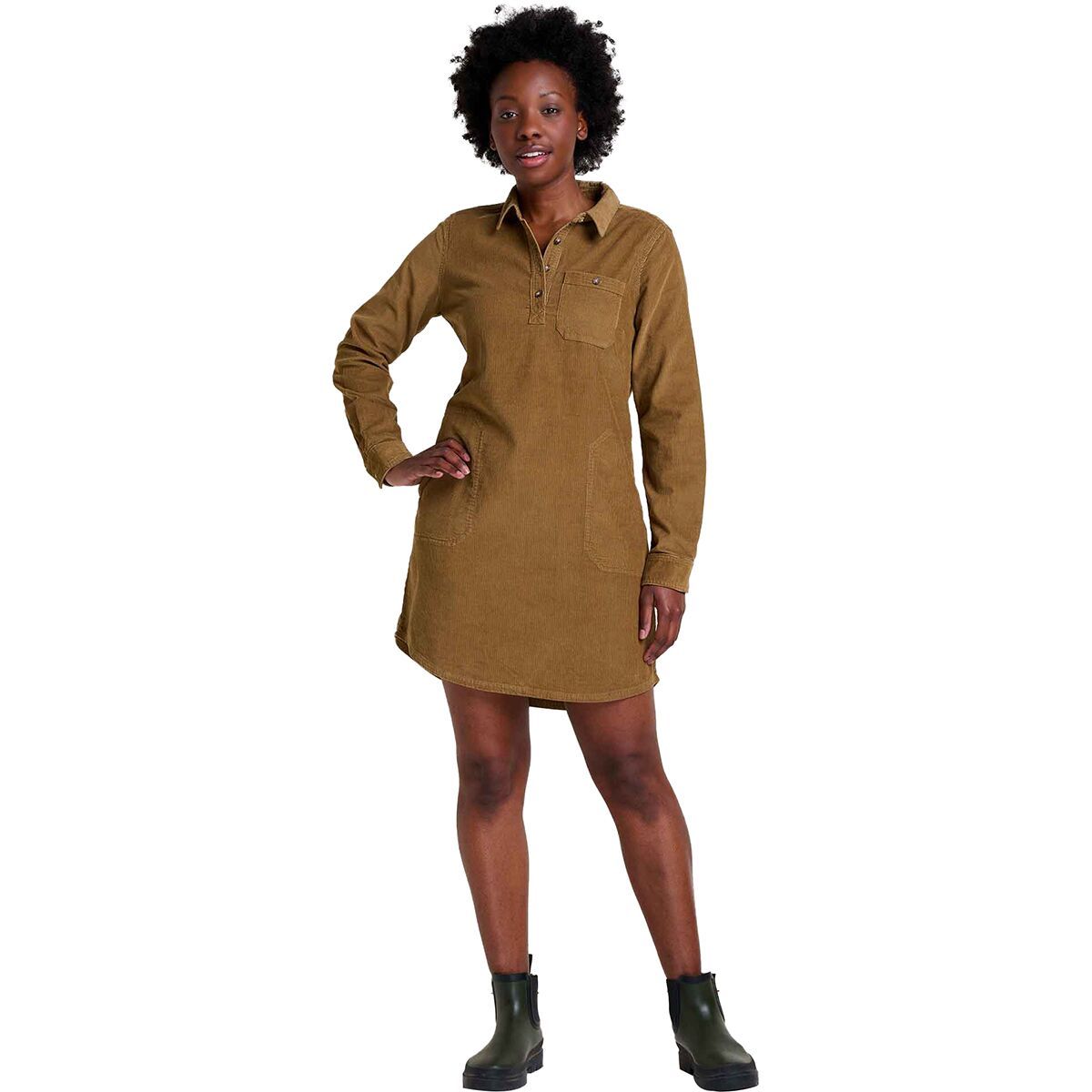 Scouter Cord Long-Sleeve Shirtdress - Women's