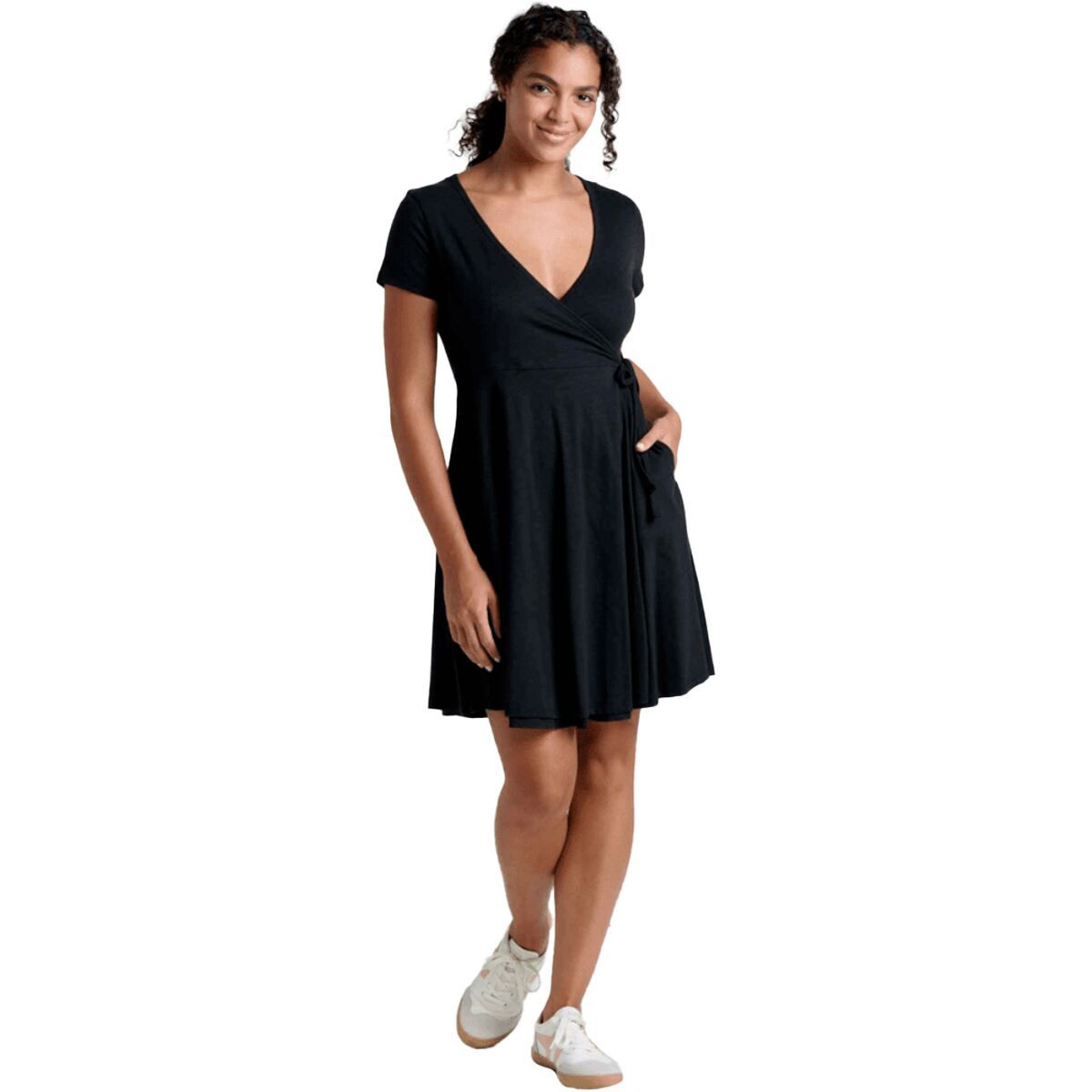 Freesia Wrap Short-Sleeve Dress - Women's