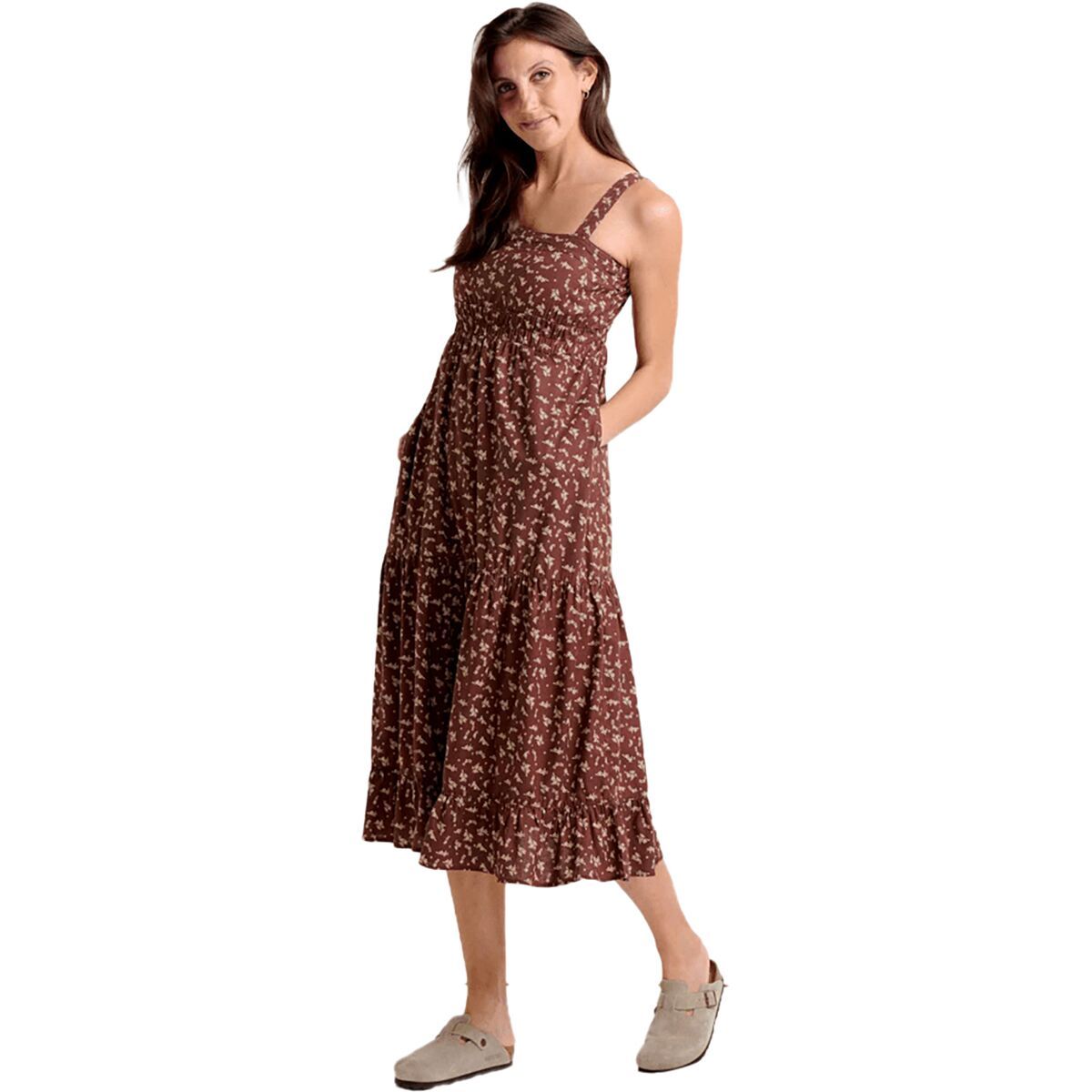 Taj Hemp Tiered Midi Sleeveless Dress - Women's