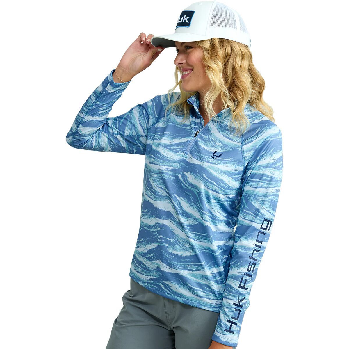 Icon Printed 1/4-Zip Top - Women's