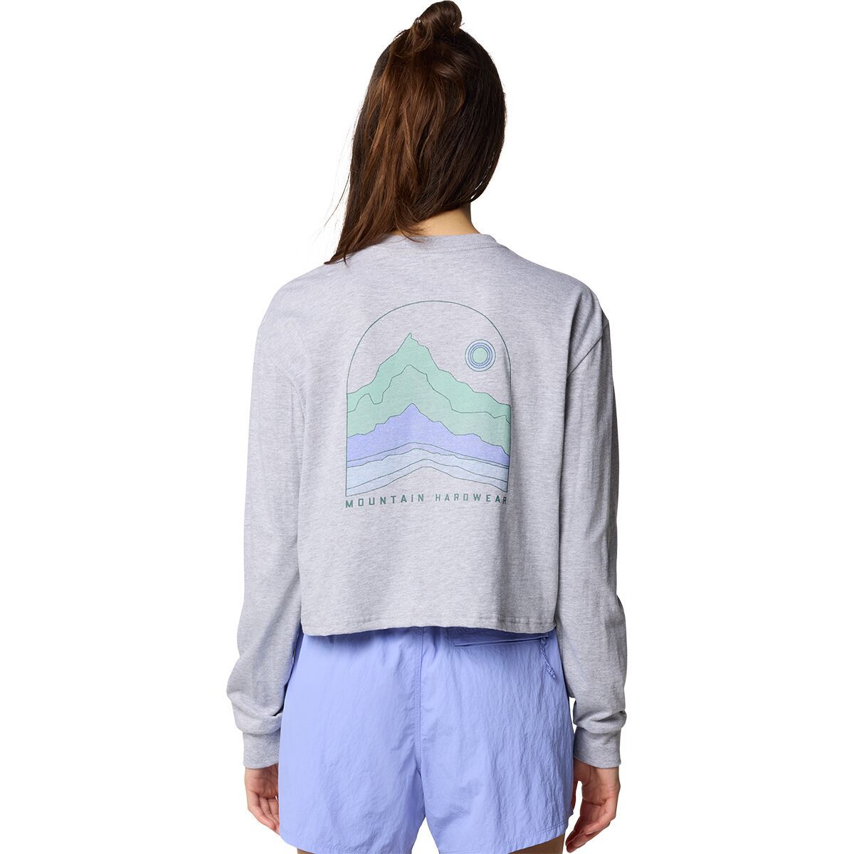 Mountain Sunset Boxy Crop Long-Sleeve Top - Women's