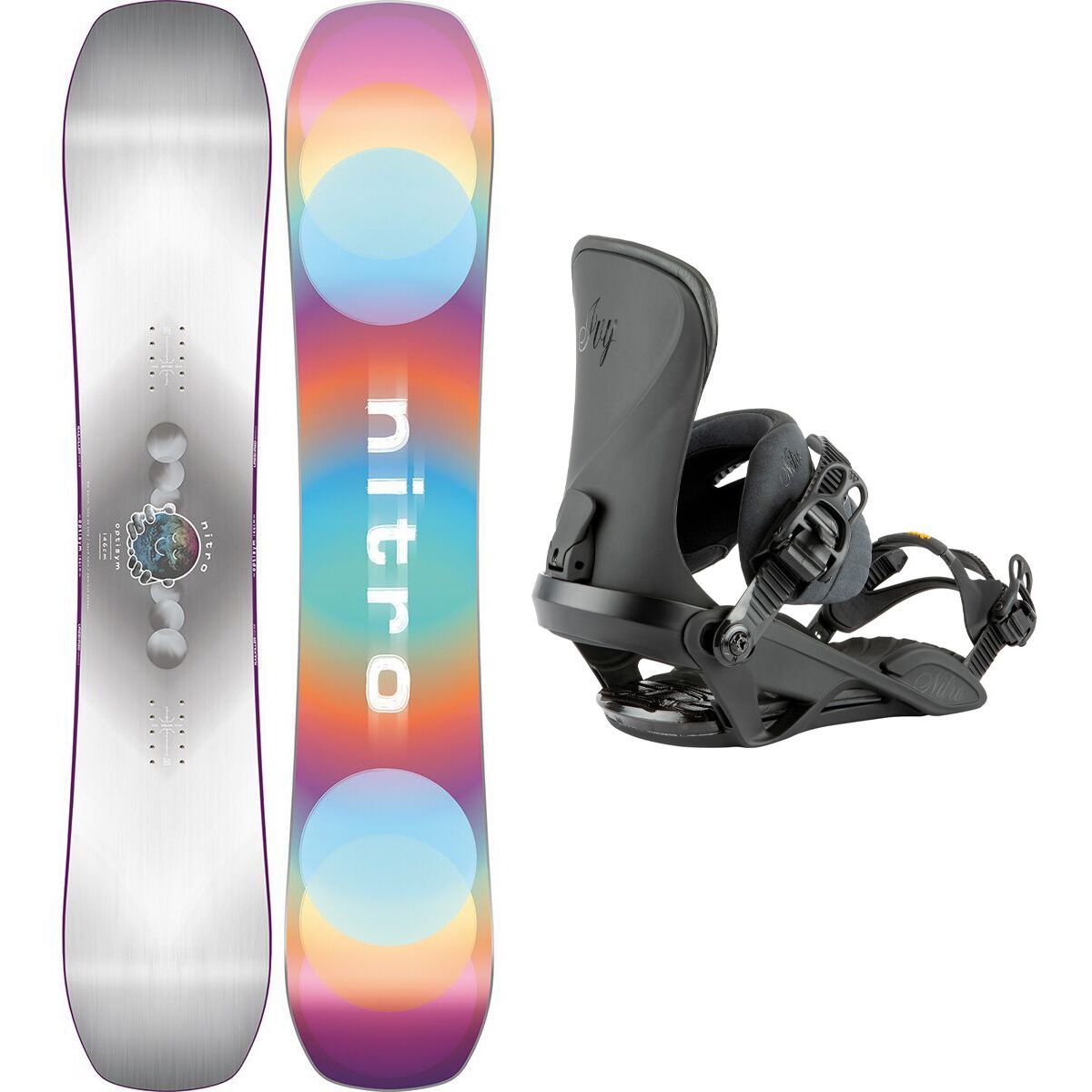 Optisym Snowboard + Nitro Ivy Binding - Women's