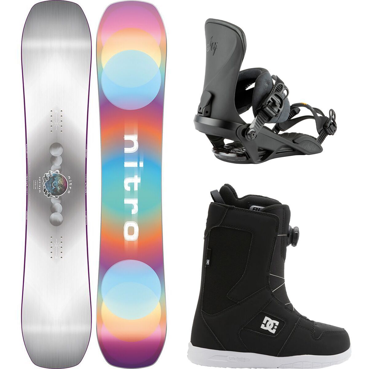 Optisym Snowboard + Ivy Binding + Phase BOA Boot - Women's
