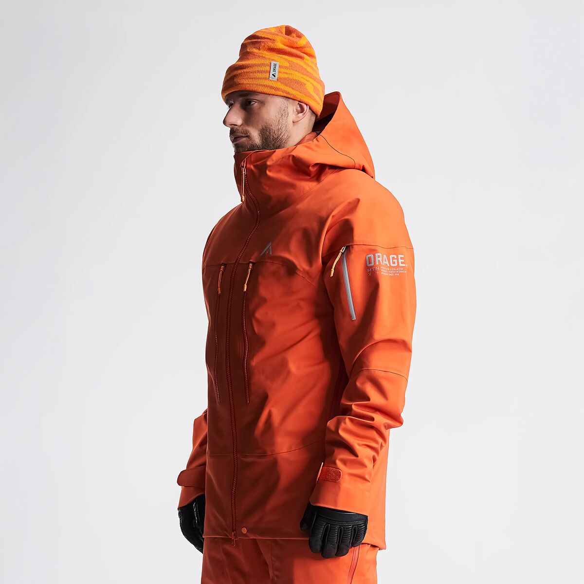 ORAGE 中綿入りスキージャケットMサイズ Orage Men's M Prime 10 Ski/Snowboard Jacket - Orange - Detachable