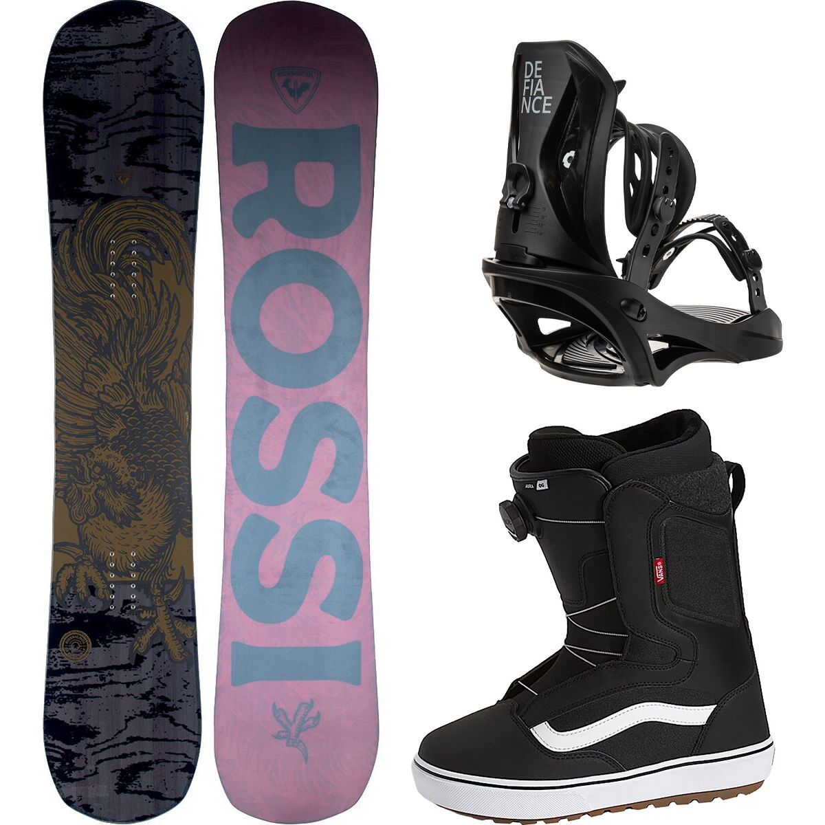 Resurgence Snowboard + Defiance G1 Binding + Aura OG Boot
