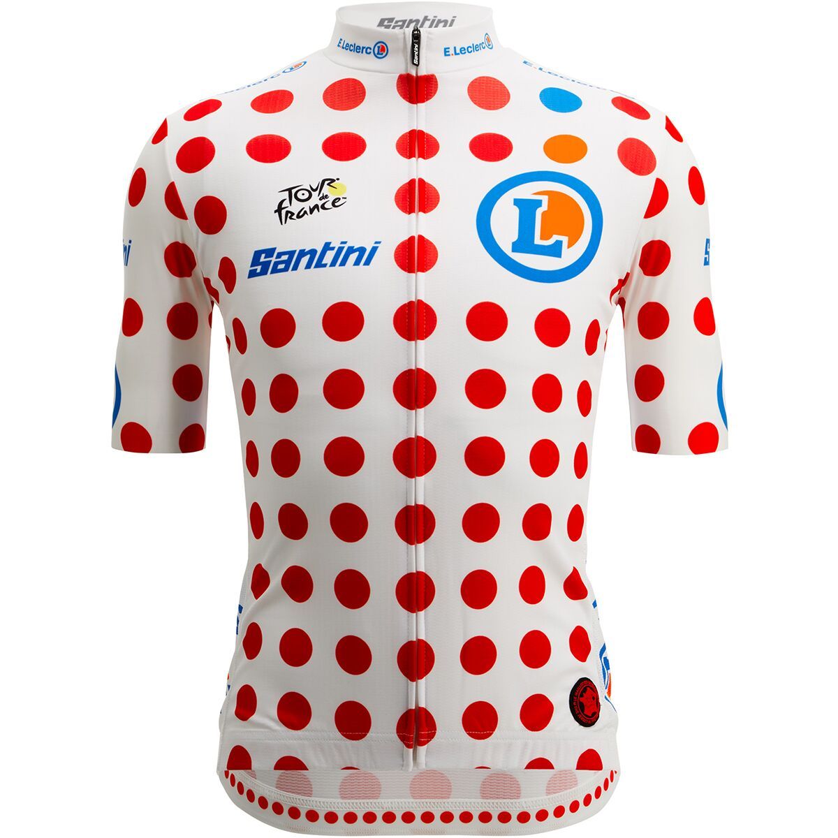Santini Tour de France Fan Line Polka Dot Jersey - Men's - $95.95 at Level Nine Sports