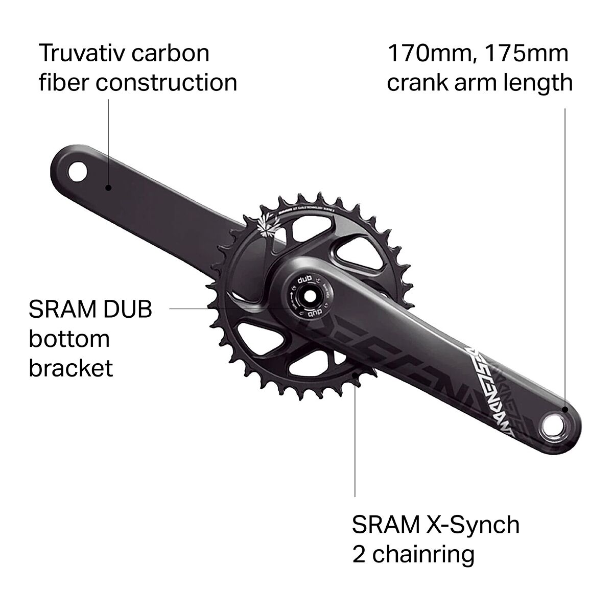 SRAM TRUVATIV 165mm dub クランク BB SRAM TRUVATIV 165mm dub クランク BB SRAM TRUVATIV 165mm dub