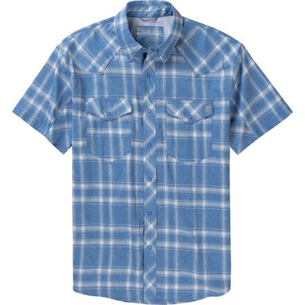 Huk Diamond Back Current Plaid Short-Sleeve Shirt Men's Men